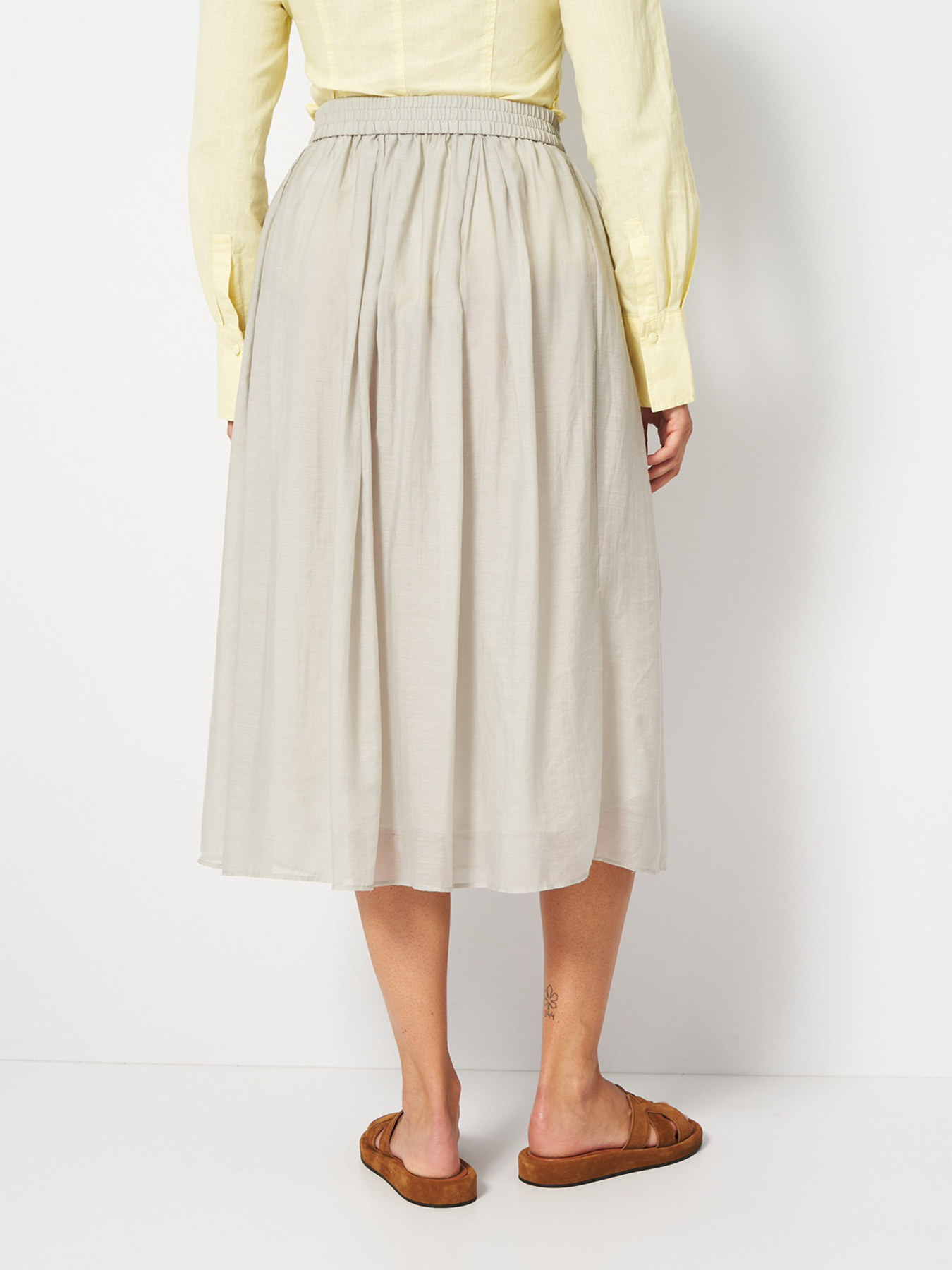 Юбка миди H&M модель 9505383wer_Светло-зеленый Фото