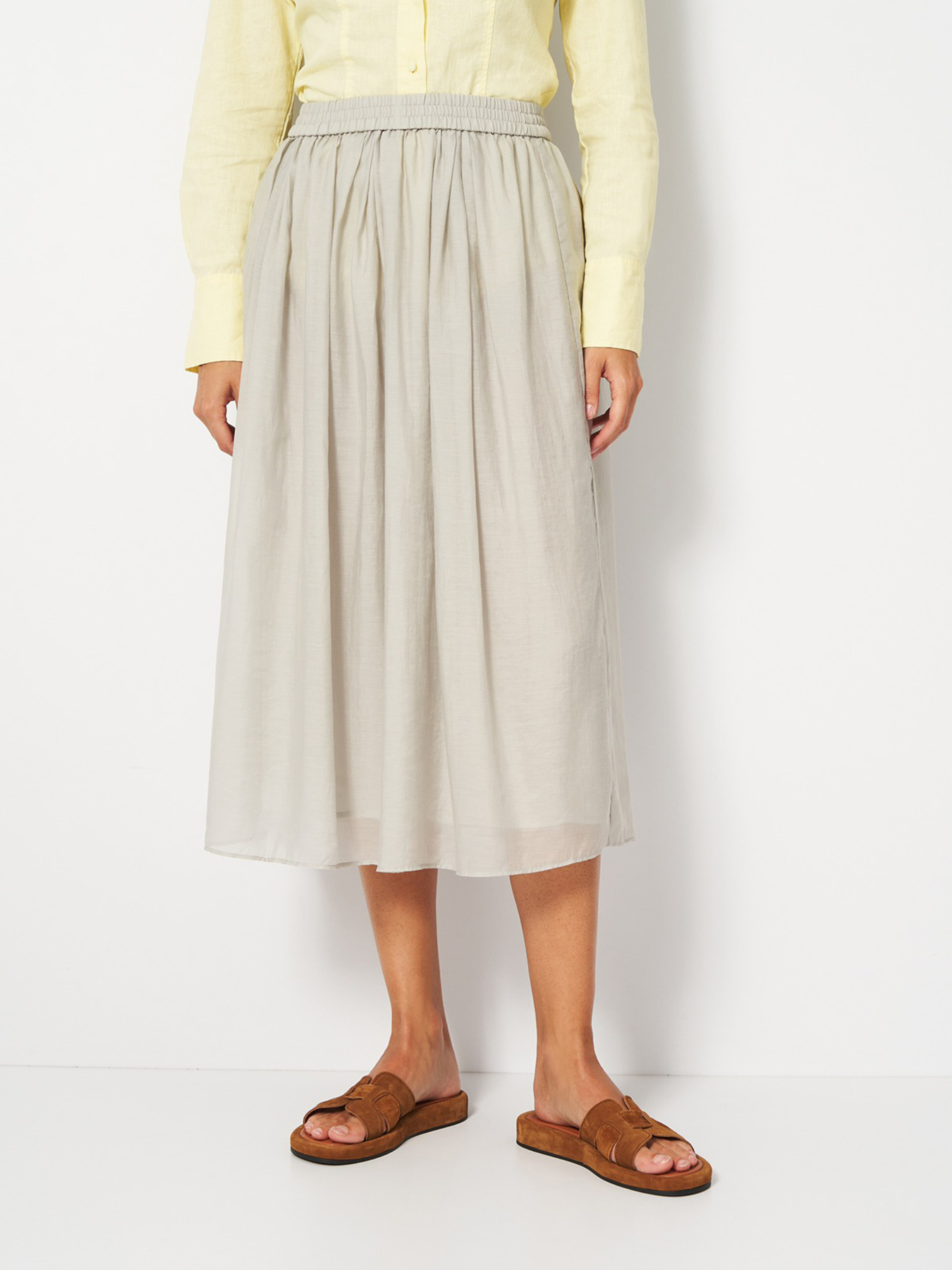 Юбка миди H&M модель 9505383wer_Светло-зеленый Фото