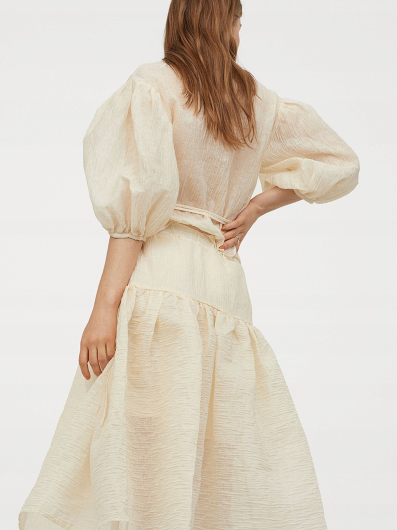 Спідниця міді H&M модель 6896021wer_Айвори Фото