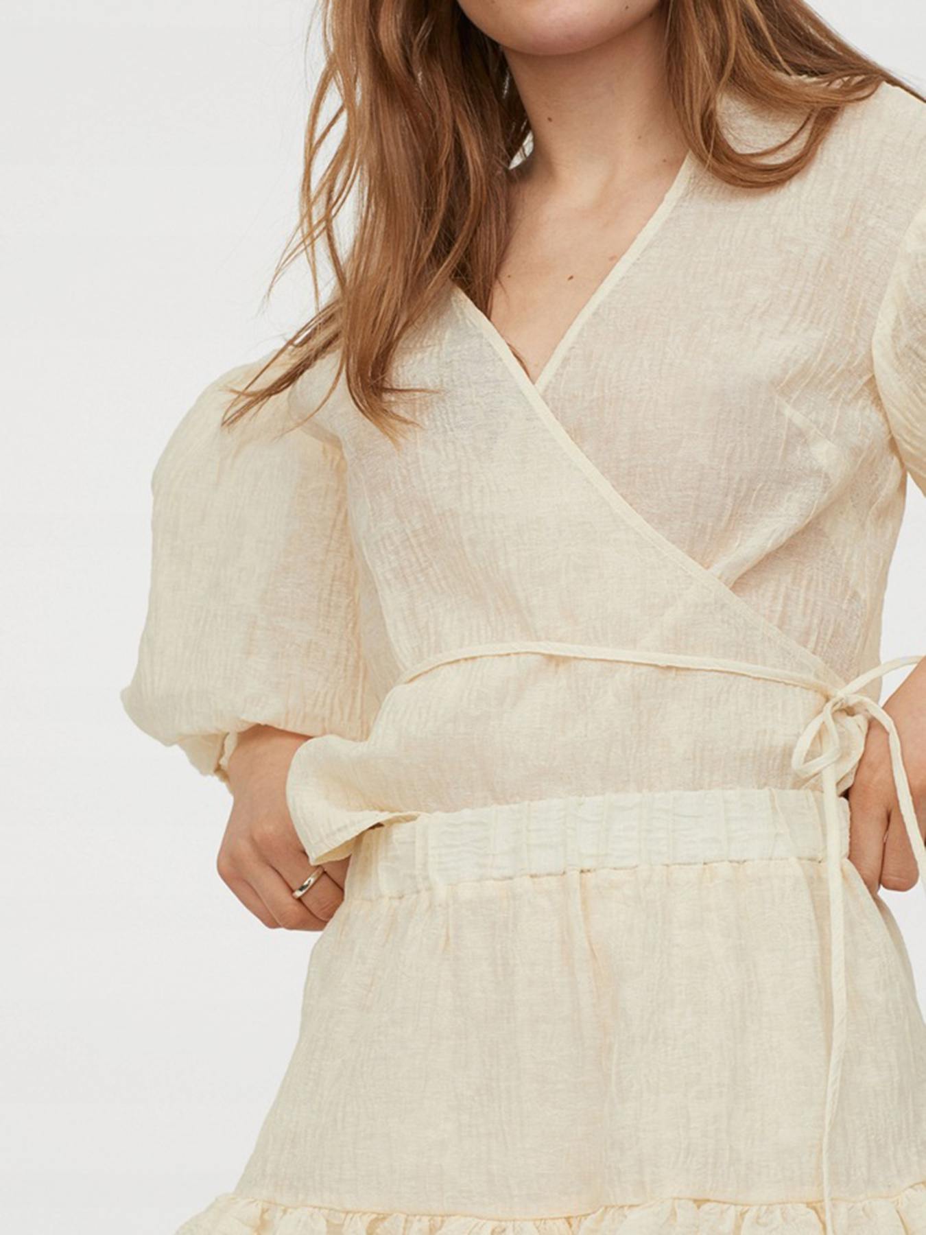 Юбка миди H&M модель 6896021wer_Айвори Фото