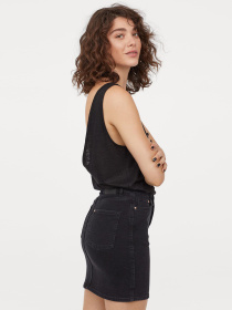 Джинсова спідниця H&M модель 7298609wer_Черный Фото
