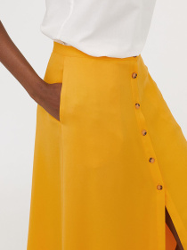 Спідниця міді H&M модель 6100081wer_Ярко-желтый Фото