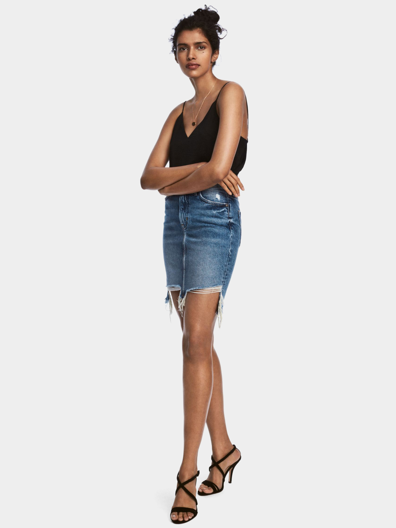 Юбки H&M модель 8528541wer_Синий Фото