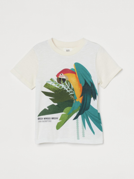 Футболка H&M модель 9683243kwer_Молочный Фото