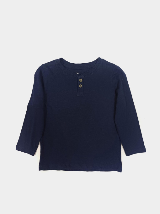 Лонгслів H&M модель 87941351kwer_Темно-синий Фото