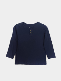 Лонгслів H&M модель 87941351kwer_Темно-синий Лонгслів H&M модель 87941351kwer_Темно-синий Фото