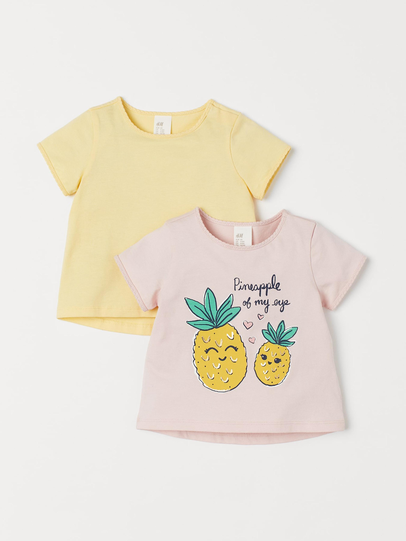 Набір футболок H&M модель 8257641kwer_Розово-желтый Фото