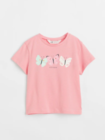 Футболка H&M модель 9301265kwer_Розовый Фото