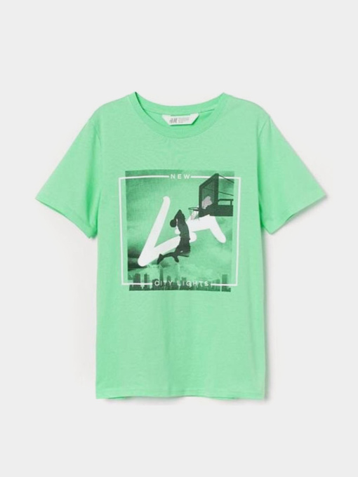 Футболка H&M модель 9293383kwer_Салатовый Фото
