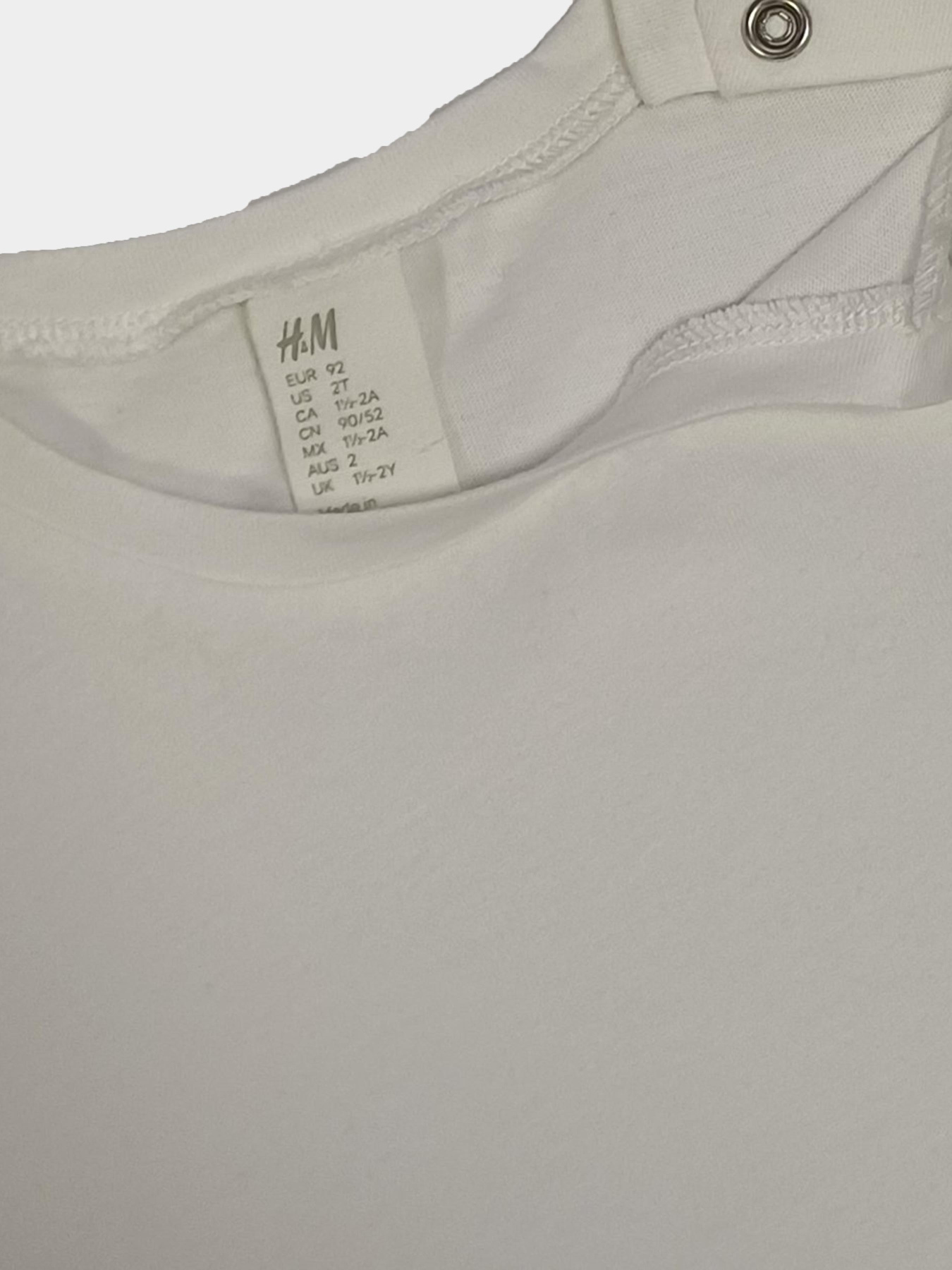 Футболка H&M модель 1133277kwer_Молочный Футболка H&M модель 1133277kwer_Молочный Фото