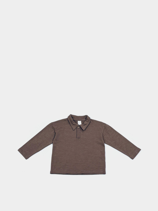 Лонгслив H&M модель 5363233kwer_Кофейный Фото