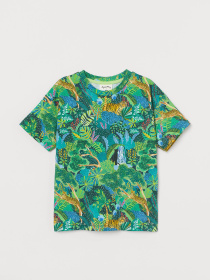 Футболка H&M модель 9536553kwer_Зеленый Фото