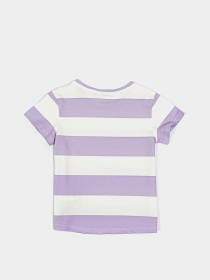 Футболка H&M модель 9371755kwer_Бело-фиолетовый Фото