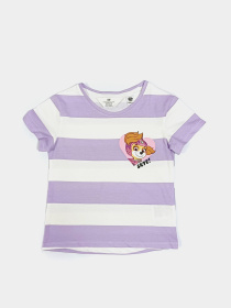 Футболка H&M модель 9371755kwer_Бело-фиолетовый Фото