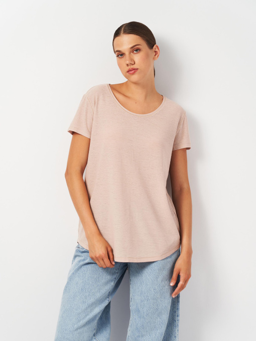 Футболка H&M модель 3974313ral_Бежевый Фото