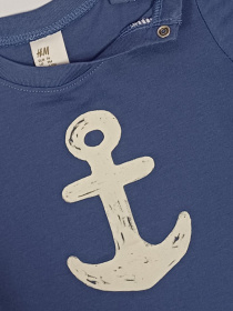 Футболка H&M модель 8533485kwer_Синий Фото