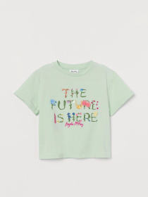 Футболка H&M модель 9572853kwer_Мятный Футболка H&M модель 9572853kwer_Мятный Фото