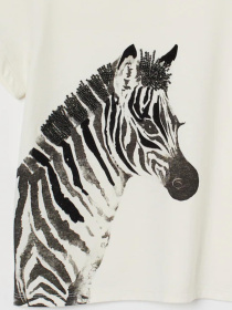 Футболка H&M модель 8452391kwer_Молочный Фото