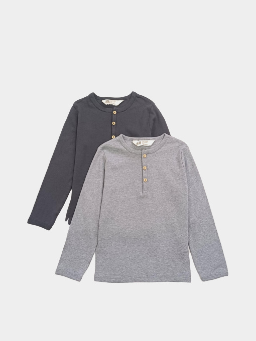 Набір лонгслівів H&M модель 10591805kwer_Серый Фото