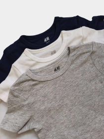 Боди для младенцев H&M модель 9006732kwer_Серо-белый Боди для младенцев H&M модель 9006732kwer_Серо-белый Фото