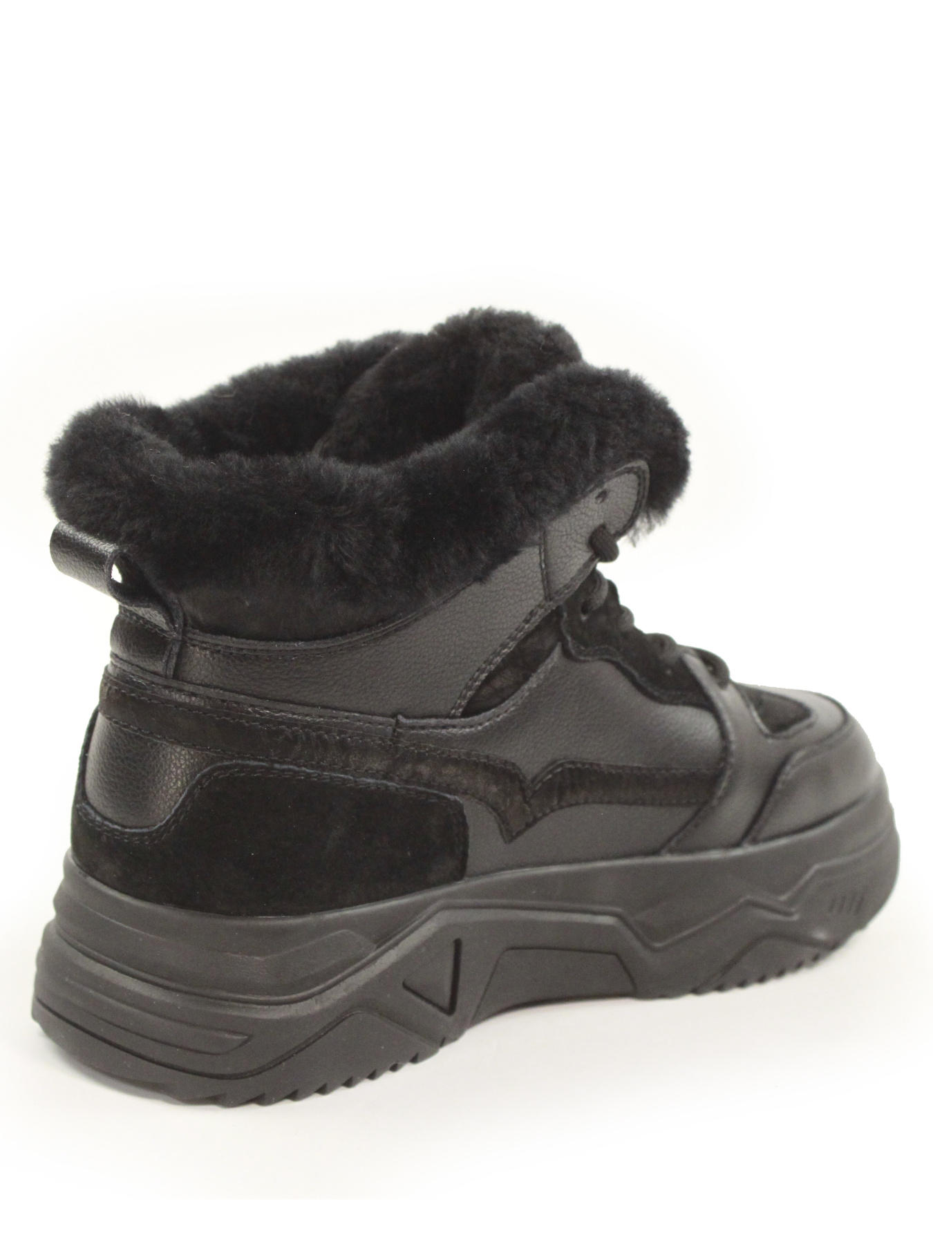 Зимние кроссовки-полуботинки на меху модель LW-JRC-04B-M-black Фото