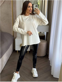 Лонгслив женский оверсайз молочный модель Wn196 Фото