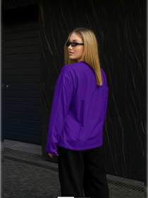 Лонгслив женский оверсайз фиолетовый модель Wn207 Фото