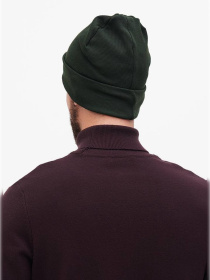 Шапка трикотажна чоловіча зелена модель Mn143 Фото