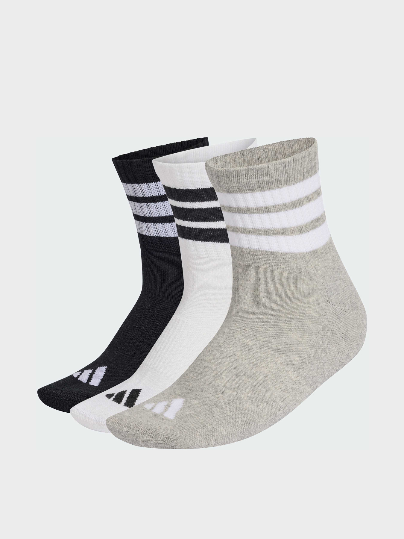 Три пары носков 3-Stripes Cushioned Sportswear Mid-Cut модель KC9618 Фото