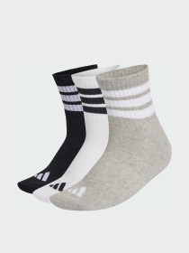 Три пары носков 3-Stripes Cushioned Sportswear Mid-Cut модель KC9618 Фото