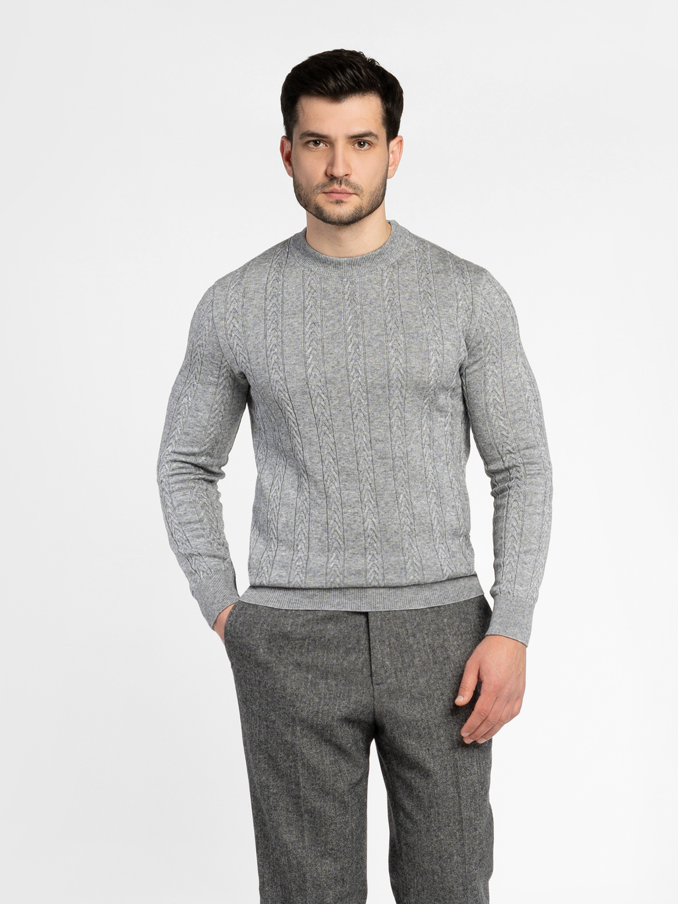 Светр чоловічий Arber сірий модель M10.45.12.531 Фото