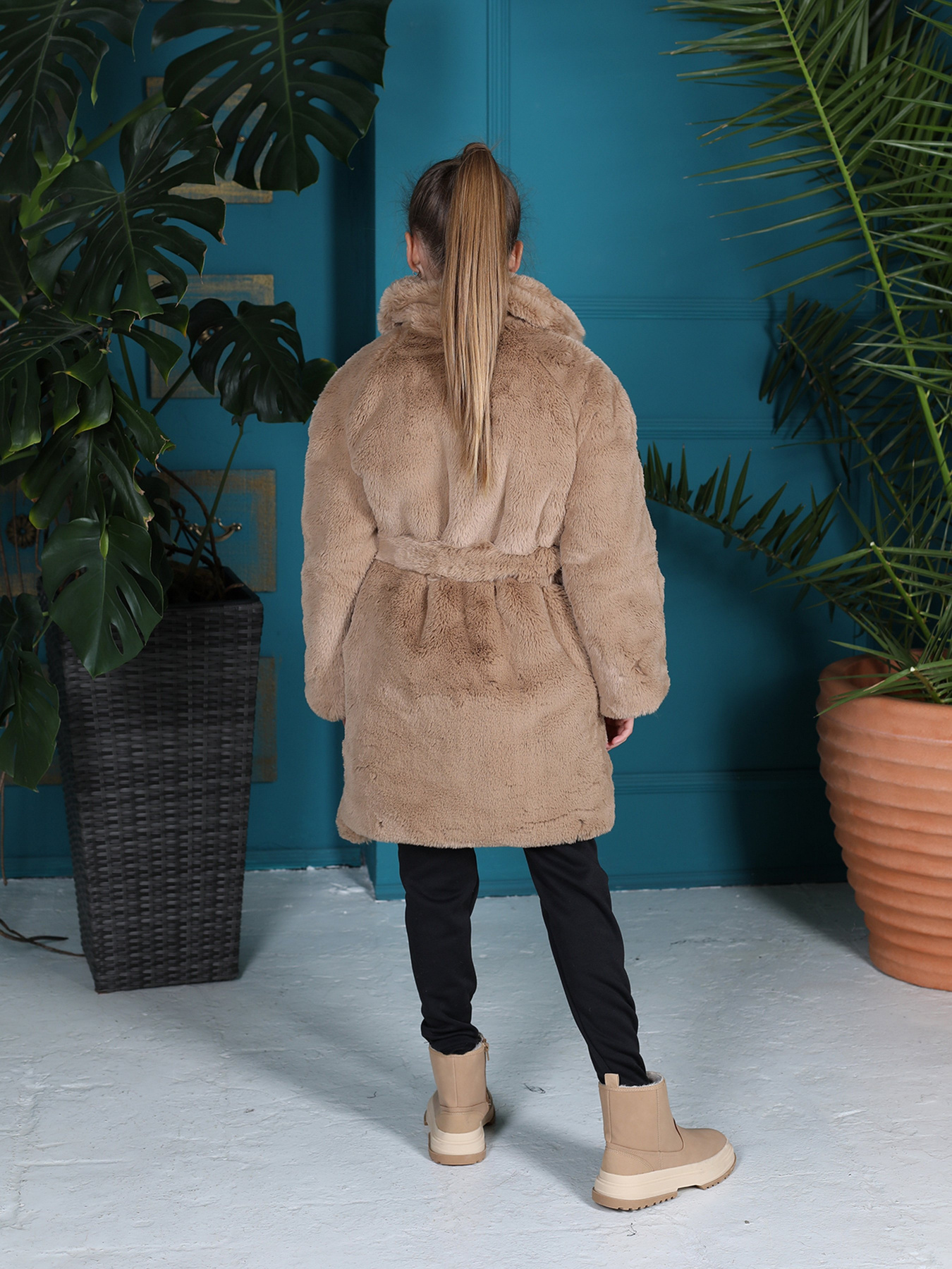 Шуба ISSA Plus Модель CD-485_beige Фото