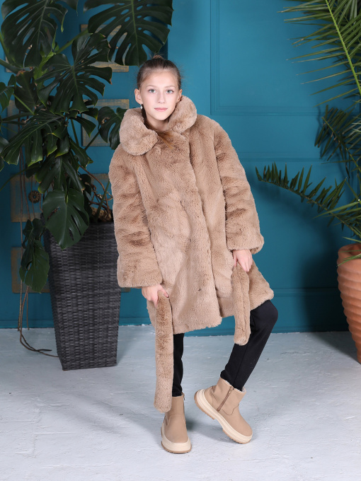 Шуба ISSA Plus Модель CD-485_beige Фото