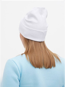 Шапка трикотажна жіноча біла модель Wn219 Фото