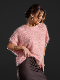 Светр ISSA Plus модель 15416_розовый Светр ISSA Plus модель 15416_розовый Фото