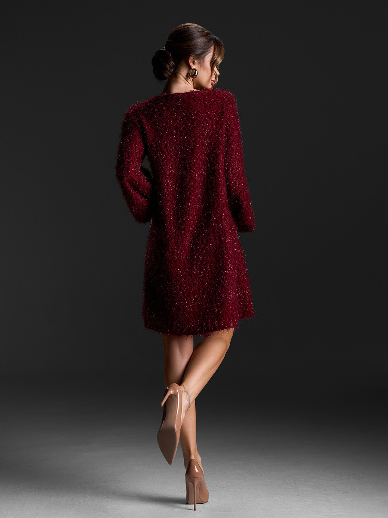 Жіночі сукні модель 15412_темно-бордовый Фото
