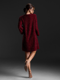 Платье мини ISSA Plus модель 15412_темно-бордовый Фото
