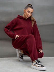 Спортивный костюм ISSA Plus модель 15444_бордовый Фото