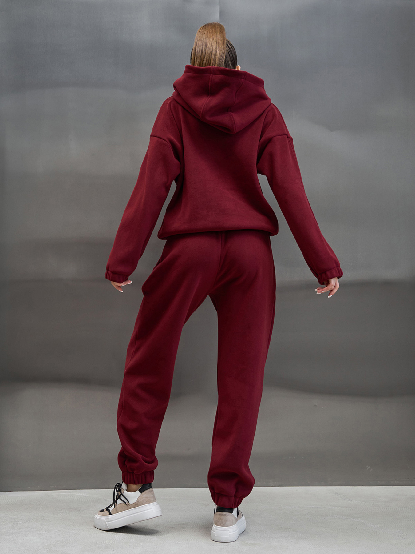 Спортивний костюм ISSA Plus модель 15444_бордовый Фото