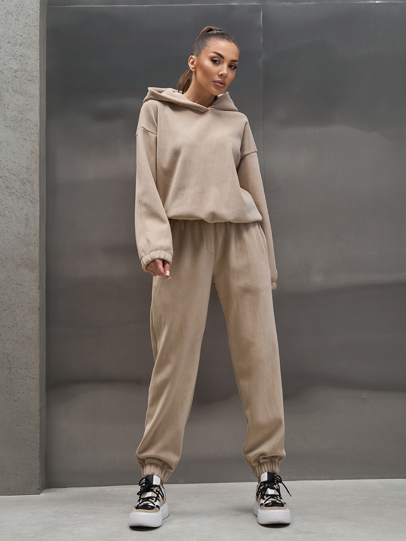 Спортивний костюм ISSA Plus модель 15444_светло-бежевый Спортивний костюм ISSA Plus модель 15444_светло-бежевый Фото