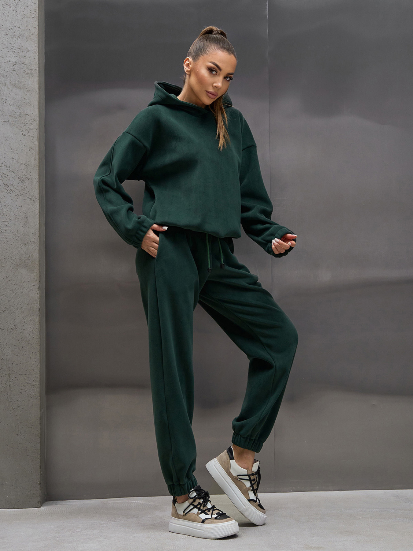 Жіночі спортивні костюми модель 15444_темно-зеленый Фото