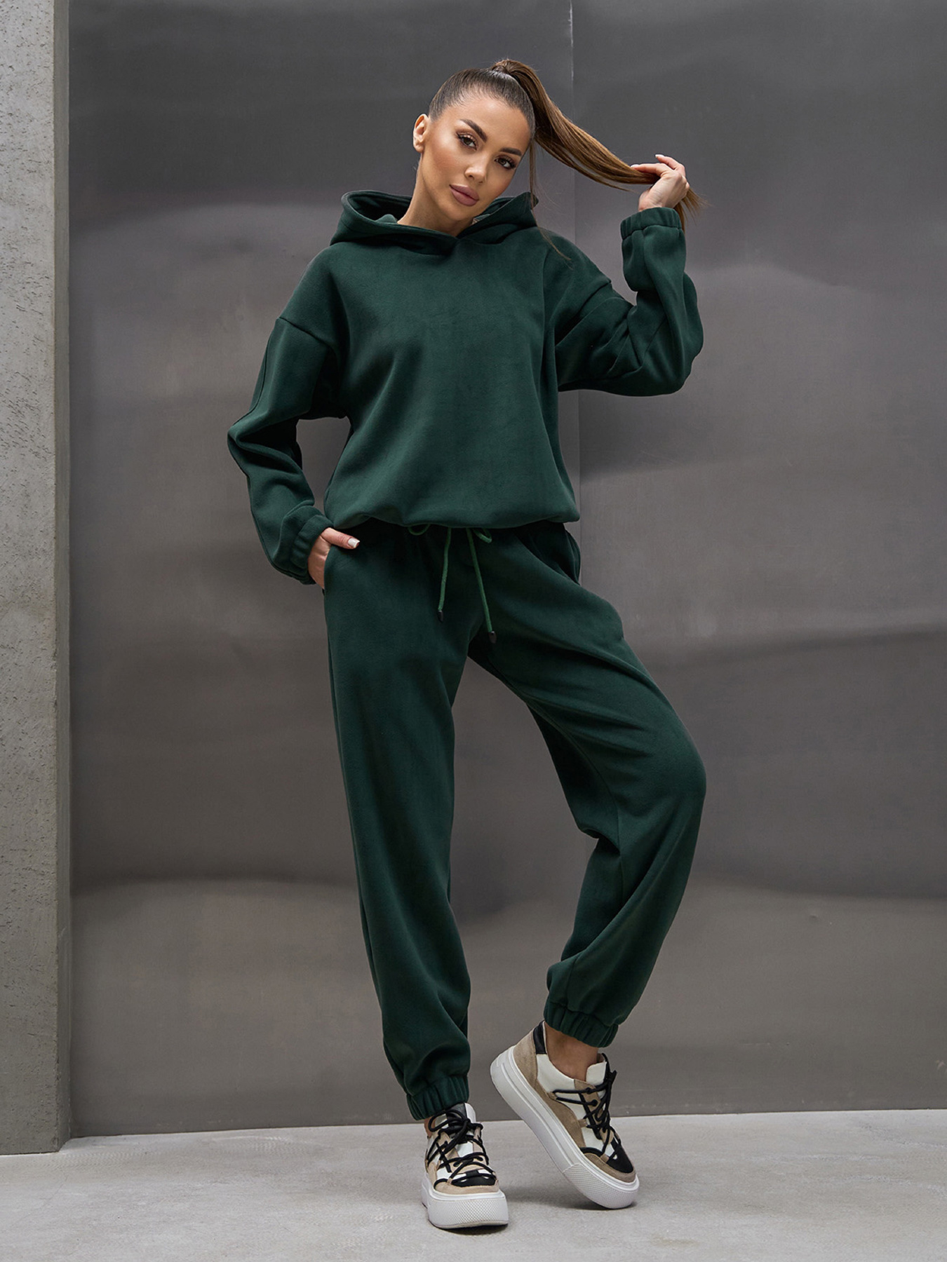 Жіночі спортивні костюми модель 15444_темно-зеленый Фото
