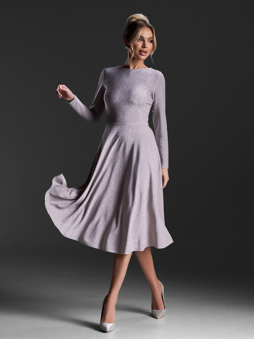 Сукня міді ISSA Plus модель 14954_бежевый Фото