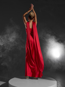 Сукня максі ISSA Plus модель 15411_красный Сукня максі ISSA Plus модель 15411_красный Фото