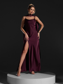 Сукня максі ISSA Plus модель 15411_темно-бордовый Фото