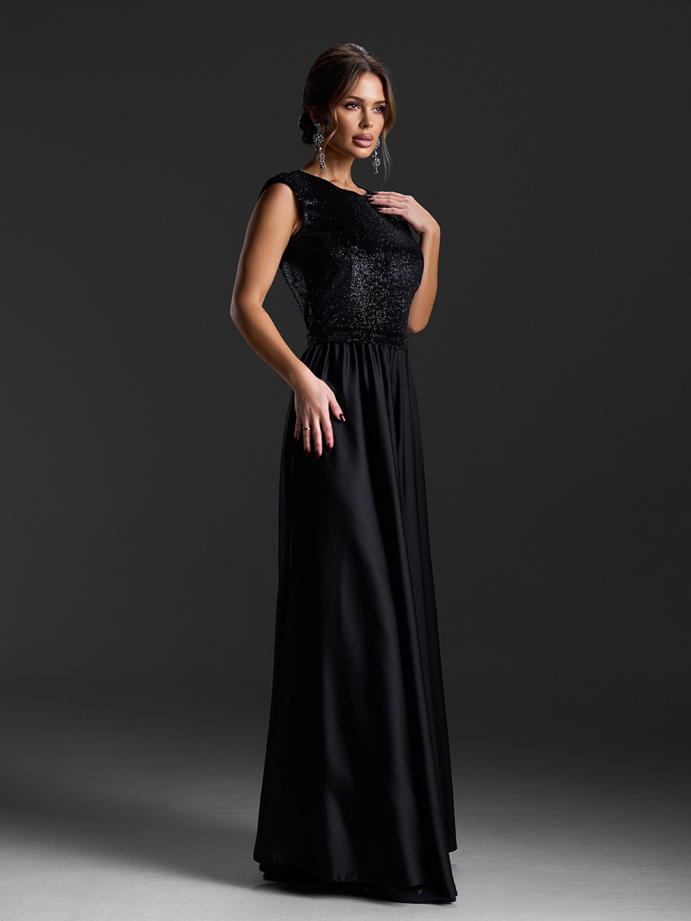 Платье макси ISSA Plus модель 15415_черный Платье макси ISSA Plus модель 15415_черный Фото