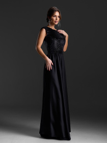 Платье макси ISSA Plus модель 15415_черный Платье макси ISSA Plus модель 15415_черный Фото