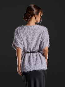 Свитер ISSA Plus модель 15416_серый Фото