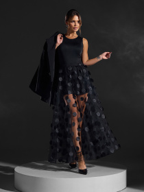 Спідниця максі ISSA Plus модель 15423_черный Фото