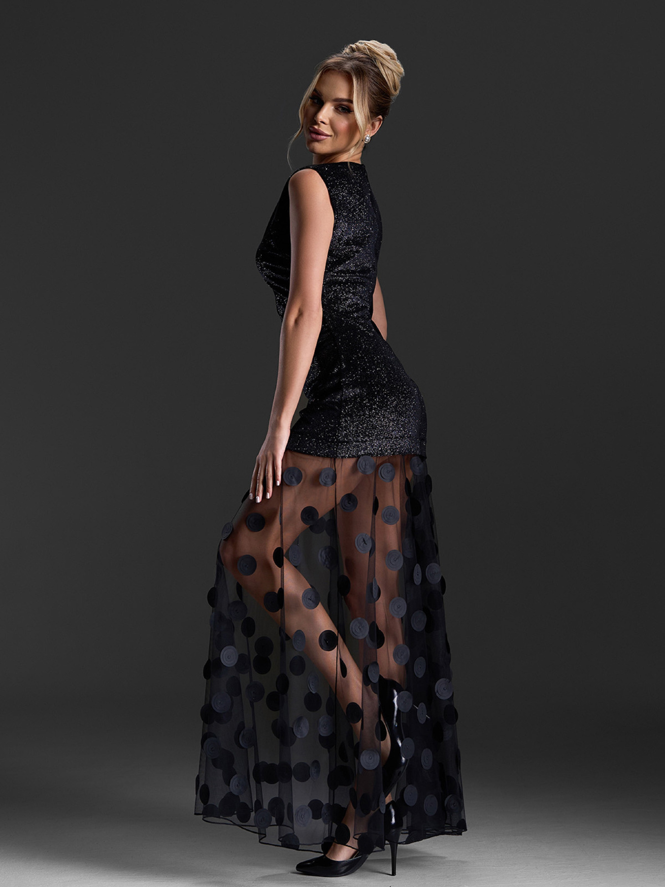 Платье макси ISSA Plus модель 15430_черный Фото